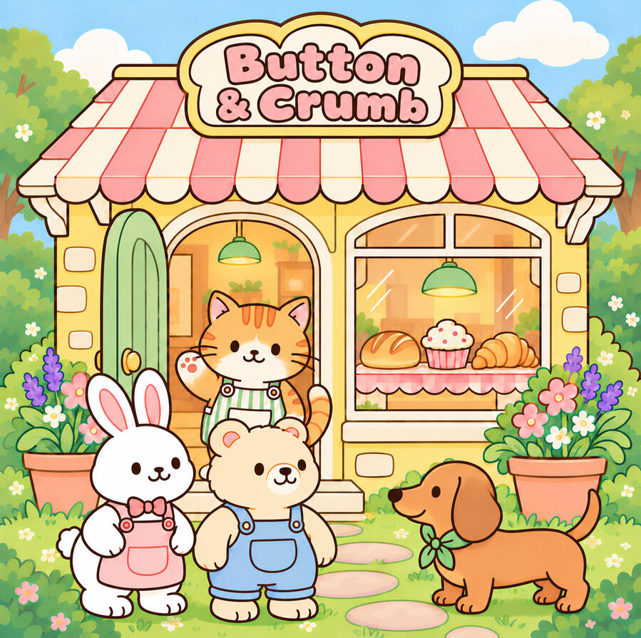 The Button & Crumb Bakery Coloring Book